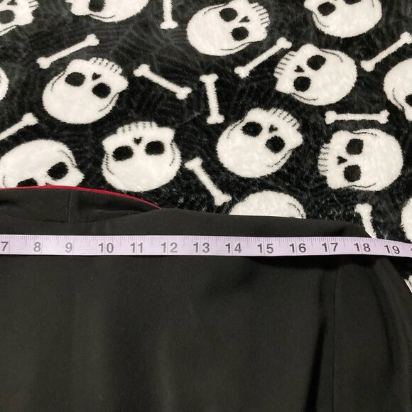 PENNINGTONS Black red floral embroidered open-front mandarin collar jacket 1X 2X - Picture 11 of 14